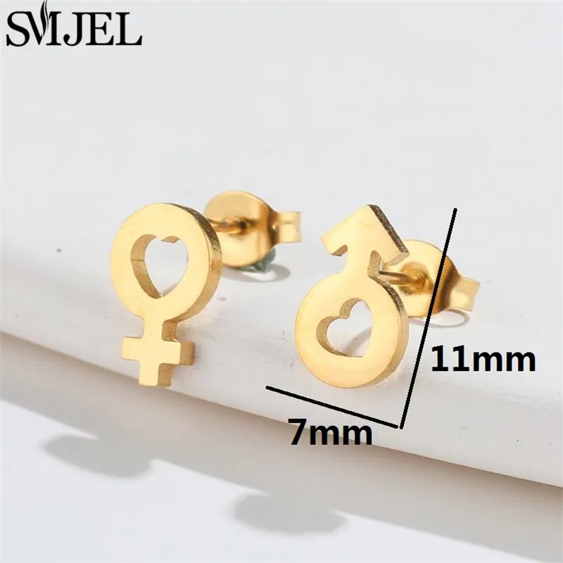 New Stainless Steel Geometric Stud Earrings for Women Girls Fashion Star Moon Skull Earring Lock Cloud Lightning Studs Jewelry - Image 2
