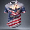 New US America 250 Year Anniversary Veterans Day Men's American Flag Polo Shirts Short Sleeve Polo Shirts Athleisure Daily Wear