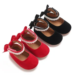 New spring and summer style small leather shoes with a stylish 0-1 year old suede princess shoe for babies to learn walking, sin