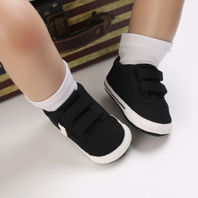 Newborn Baby Boys Girls Classic Sports Sneakers Canvas First Walkers Soft Sole Anti-Slip Comfortable Infant Toddler Shoes - Image 7