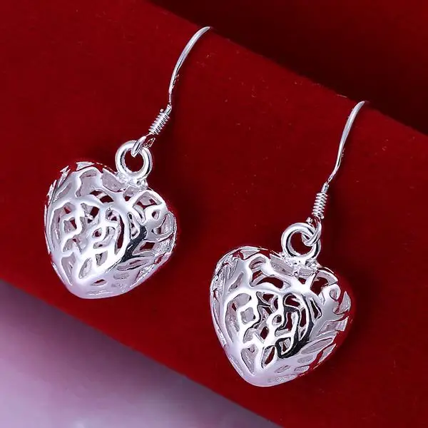 Noble 925 Sterling Silver Stunning Hollow Heart Necklaces Earrings for Women Fashion Jewelry Sets Boutique Accessories Gifts - Image 6