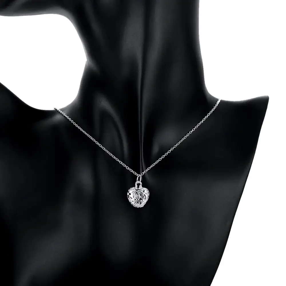 Noble 925 Sterling Silver Stunning Hollow Heart Necklaces Earrings for Women Fashion Jewelry Sets Boutique Accessories Gifts - Image 3