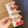 Novelty Cute Egg Tart Hair Clips Creative Simulated Food Hairpins Girls Hairpins Jewelry