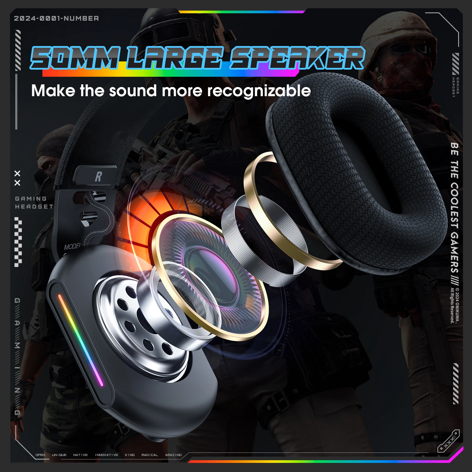 ONIKUMA X12 Noise Cancelling Headphone Wired Game Headset Music Earphones 3.5MM Suitable For Computer Laptop With Microphone - Image 5