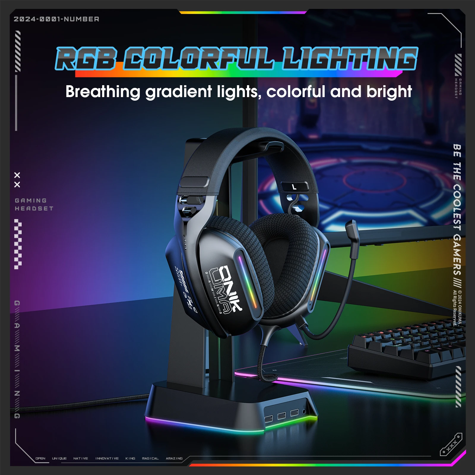 ONIKUMA X12 Noise Cancelling Headphone Wired Game Headset Music Earphones 3.5MM Suitable For Computer Laptop With Microphone - Image 3