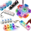 Original Glowing LED Keyboard Keychain Fidget Toy | Crystal Clicker Sensory Stress Relief Toy for Kids & Adults