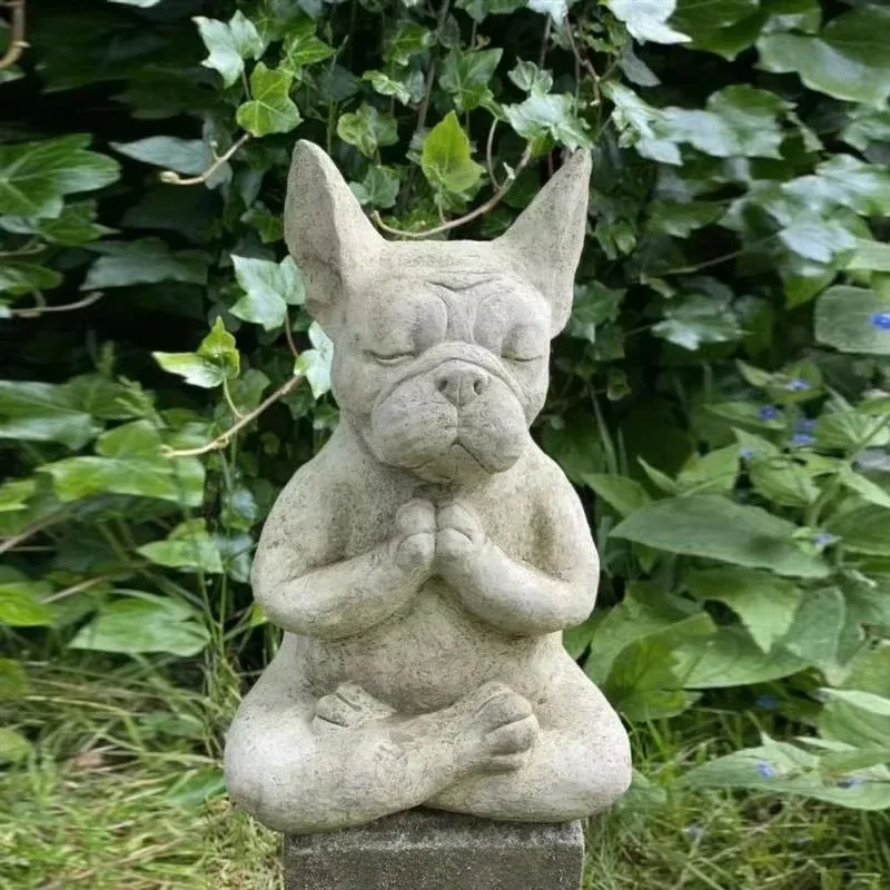 Outdoor Jardin Garten Yoga Pose Meditation Dog Resin Statue Ornaments Waterproof for Office Home Decor Garden Decoration - Image 4