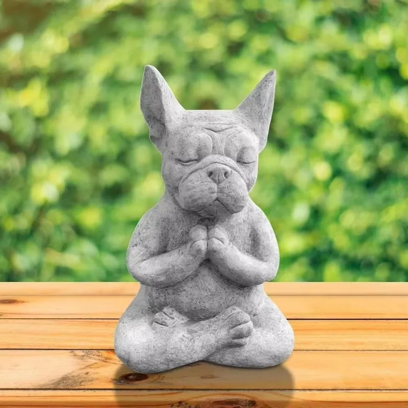 Outdoor Jardin Garten Yoga Pose Meditation Dog Resin Statue Ornaments Waterproof for Office Home Decor Garden Decoration - Image 7