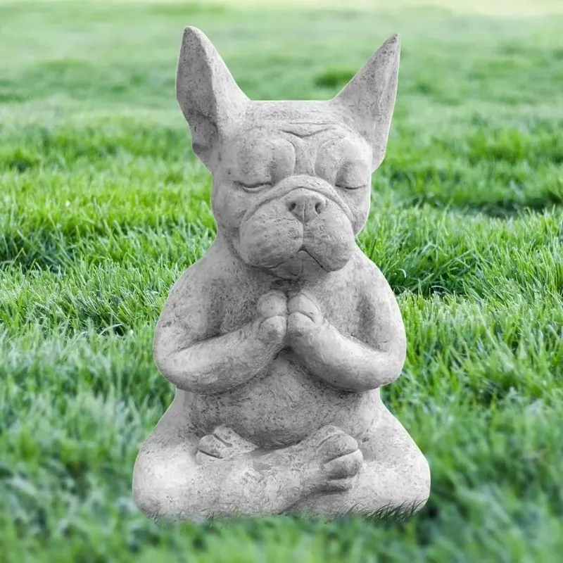 Outdoor Jardin Garten Yoga Pose Meditation Dog Resin Statue Ornaments Waterproof for Office Home Decor Garden Decoration - Image 6