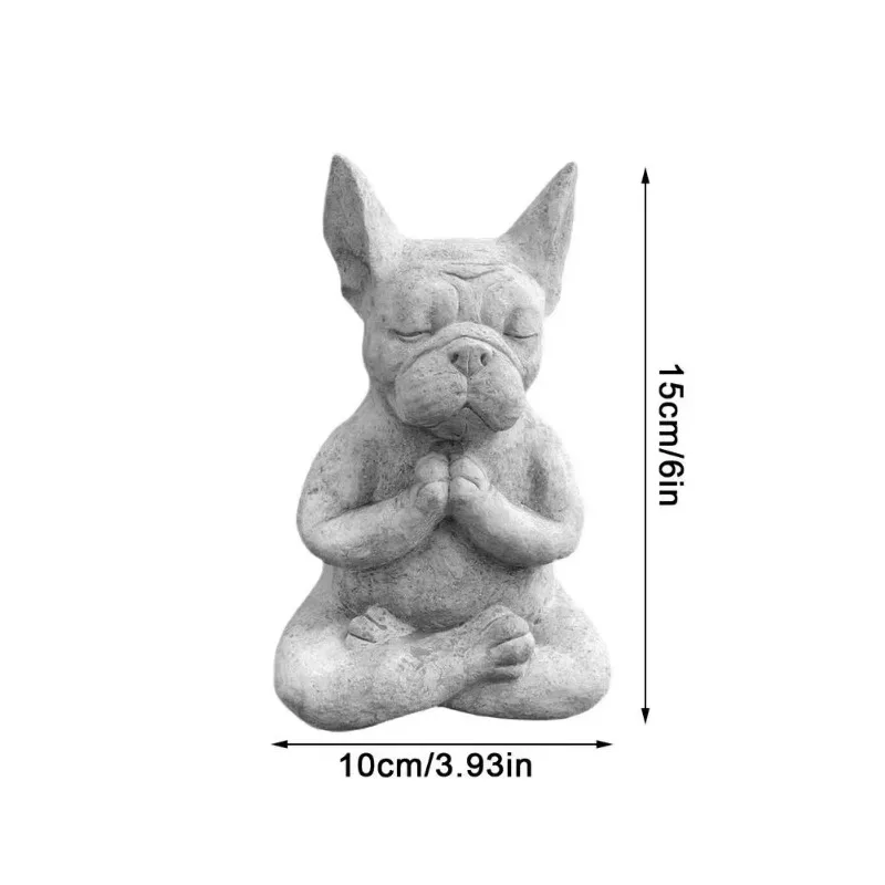 Outdoor Jardin Garten Yoga Pose Meditation Dog Resin Statue Ornaments Waterproof for Office Home Decor Garden Decoration
