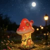 Outdoor Mushroom Solar Light, Waterproof Fairy House Statue, Garden Decorative Ornament, Ideal Gift for Gardening Enthusiasts