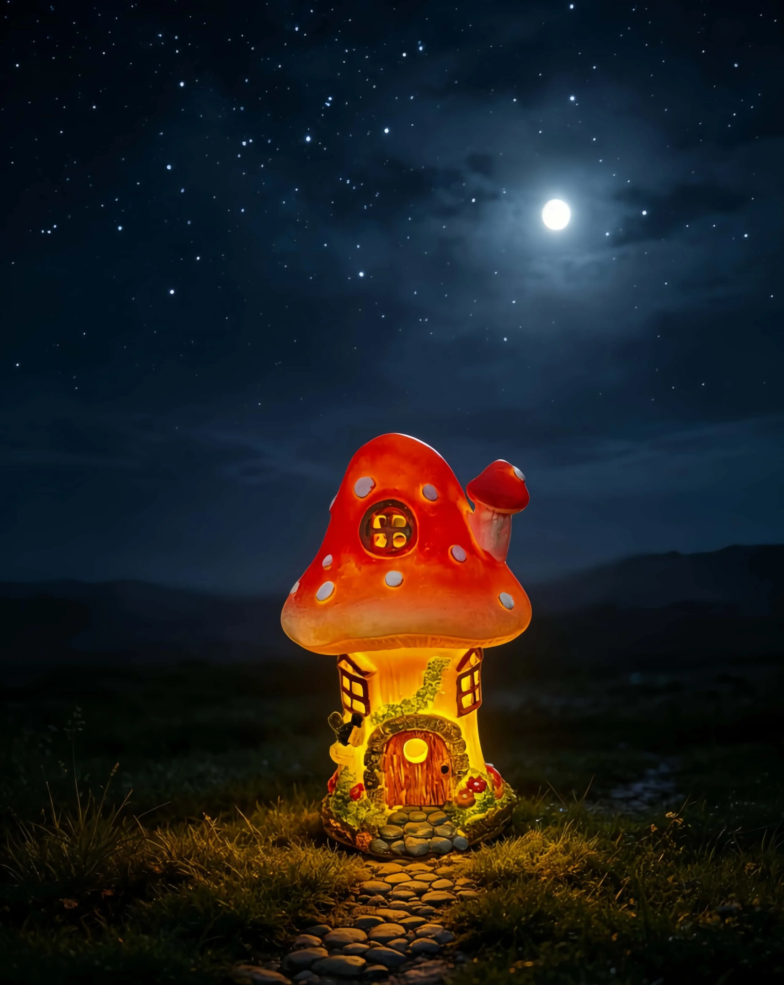 Outdoor Mushroom Solar Light, Waterproof Fairy House Statue, Garden Decorative Ornament, Ideal Gift for Gardening Enthusiasts - Image 5