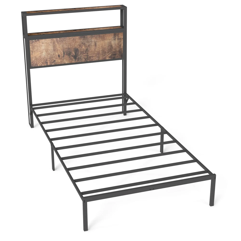 PINGGO 90cm Single Bed Frame with LED Lights & Headboard Storage - Image 6