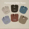 Personalized Pure Cotton Baby Bibs Feeding Scarf for Boys & Girls Shower Gift Customizable Baby Bibs