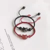 Pink Color Crystal Cats Friendship Bracelets For Best Friend Bff Festival Matching Rope Chain Bracelet For Couples Family Sister