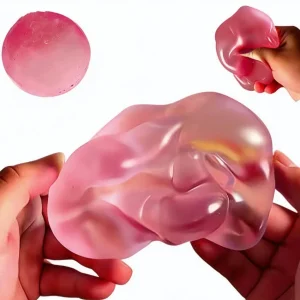 Pink/Maltose Squishy Toys Anti Stress Sensory Fidgets Toy Soft Simulated Transparent Blue Maltose Slow-rebound Decompression Toy