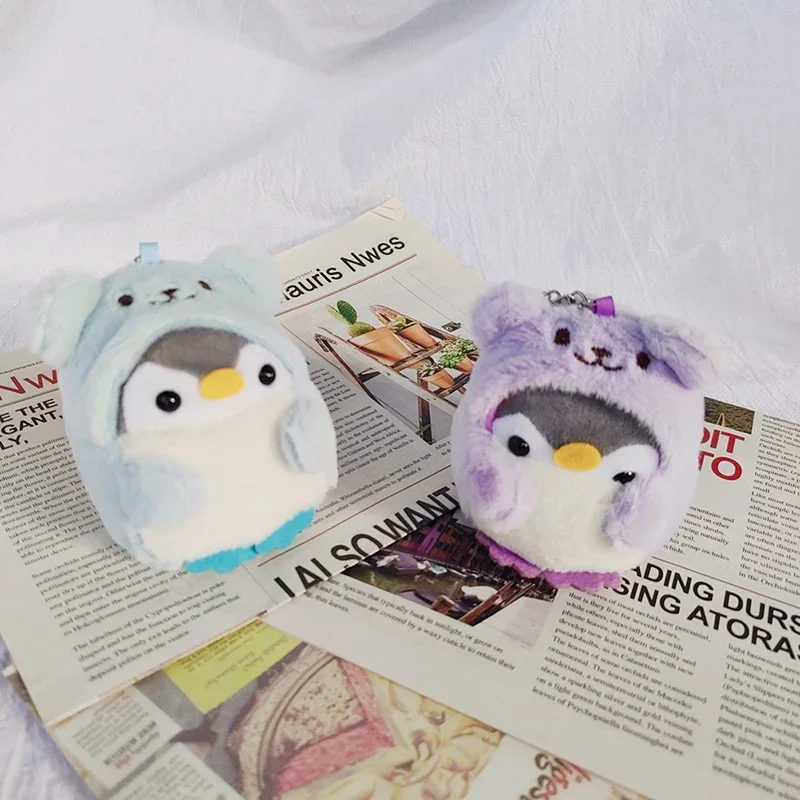 Plush Cartoon Keychain Cute Penguin Doll Bag Pendants Keychains Toys Soft Cotton Key Chain Girls And Kids Gifts - Image 4