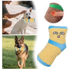 Plush Dog Chew Toys Cute Heavy Duty Dog Toy Management Expression Dog Bite Toy for Teething Playing Small Medium Breeds