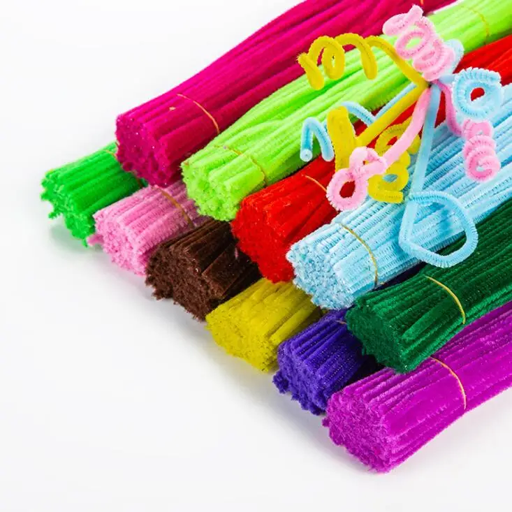 Plush Stick / Pompoms Rainbow Colors Shilly-Stick Educational DIY Toys Handmade Art Craft Creativity Devoloping Toys GYH - Image 2