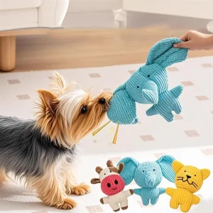 Plush dog toys suitable for small and medium-sized pets fun interactive squeaking toys elephant shaped stuffed dog chew products