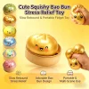Premium Steamed Bun Glitter Stress Ball Slow Rising Soft Elastic Fidget Toy Stress Anxiety Relief Home Office Desk Decoration