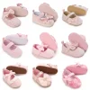Princess Shoes for Newborn Toddlers 0-18M Lovely Pink Spring Autumn Style Bow Detail Solid Color Baby Casual Shoes ﻿