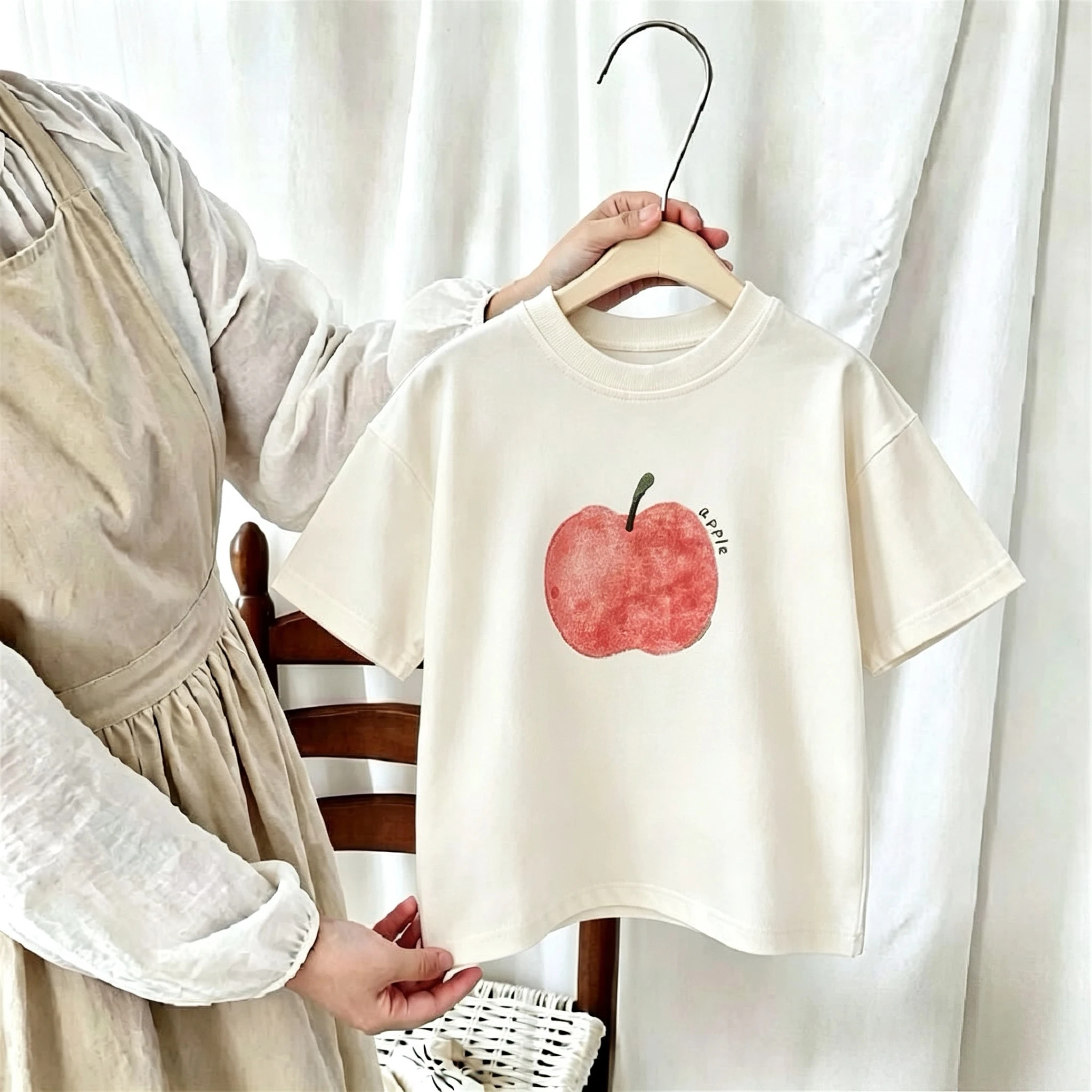 Printed Fruit T-shirt For Girls Clothing Summer Short Sleeve Tops Kids Tees 1-7 Age Children's Clothes Simple Casual T Shirts - Image 5