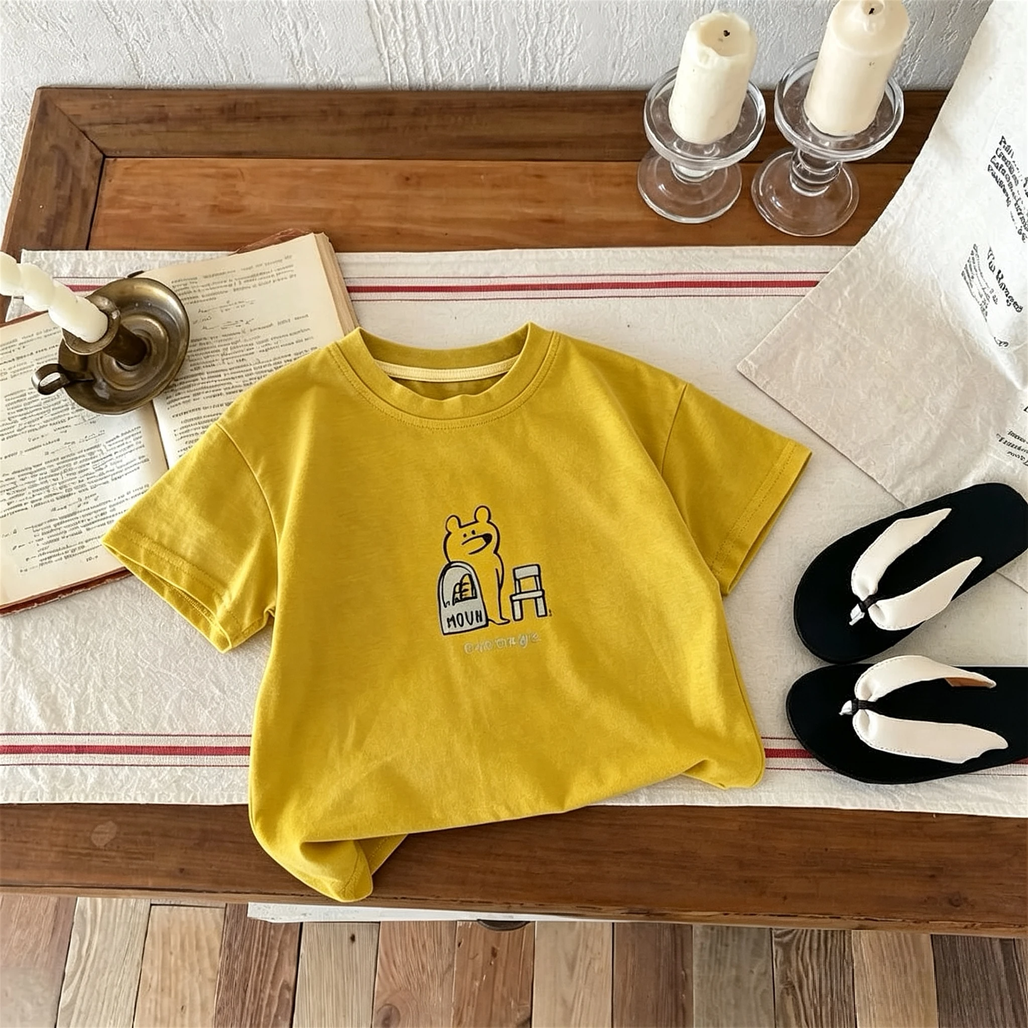 Printed Short Sleeve Tees Tops For Children's Clothes Summer Fashion Simple Kids Round Collar Casual T Shirts Girl Boy T-shirt - Image 6