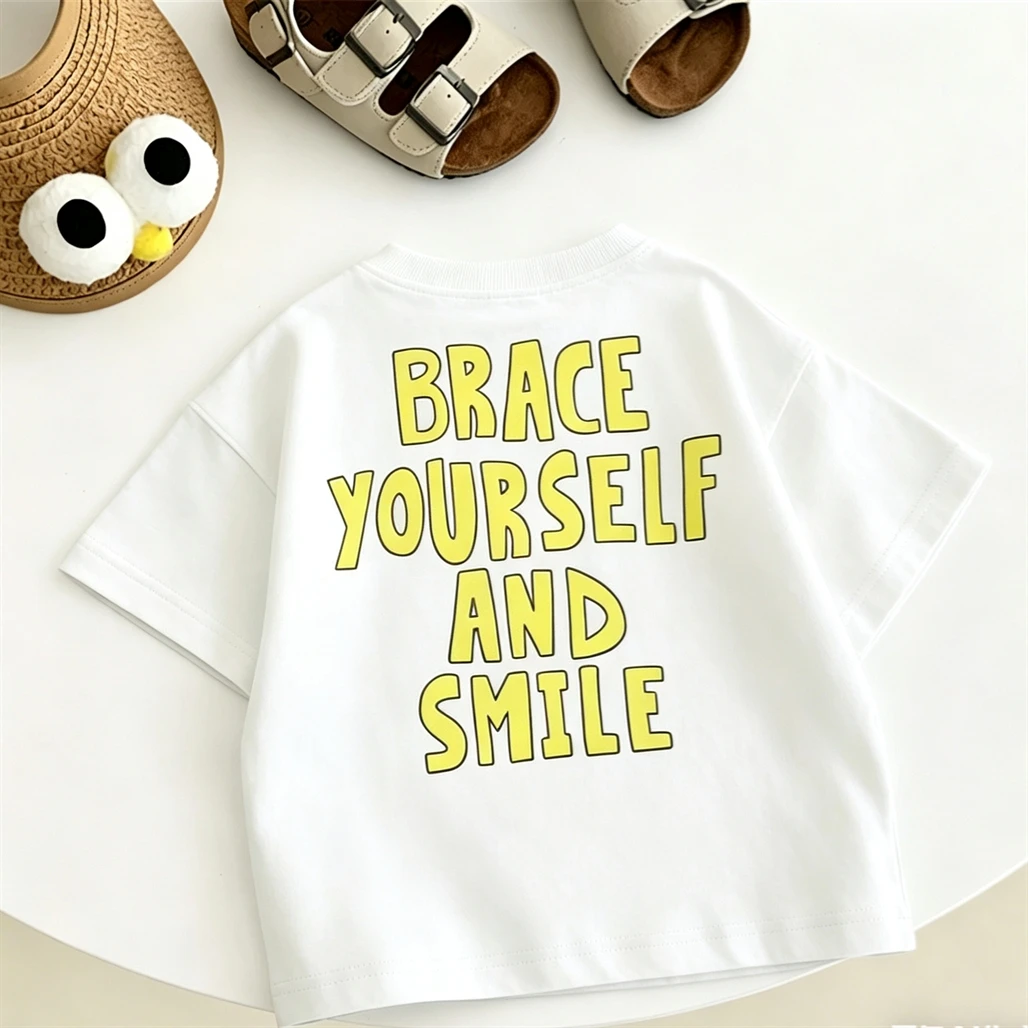 Printing Tshirt Fashion Casual Clothes Baby Boys Cartoon Printed Tees Kids Crewneck Pullovers Pure Cotton Tshirt Short Sleeve - Image 5