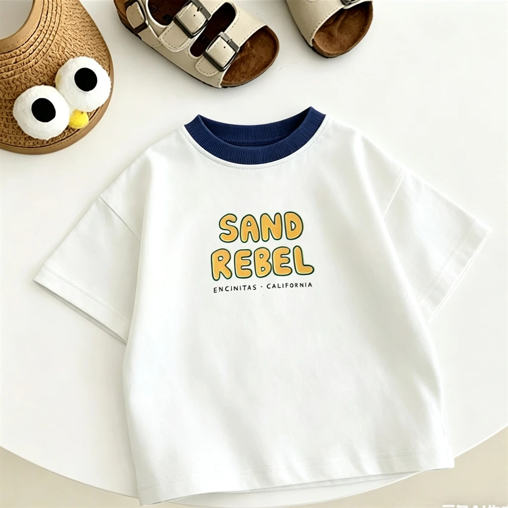 Printing Tshirt Fashion Casual Clothes Baby Boys Cartoon Printed Tees Kids Crewneck Pullovers Pure Cotton Tshirt Short Sleeve - Image 6