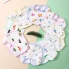 Random 3pcs Cotton Baby Bibs Baby Girls Saliva Towel Newborn Toddler Baby Boys Feeding Burp Cloths Bandana Scarf