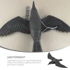 Reallike 3D Plastic Animals Figures Realistic Plastic Crow Ravens Garden Flag Home Bird Figurine Crow Decoys Attracting Crows