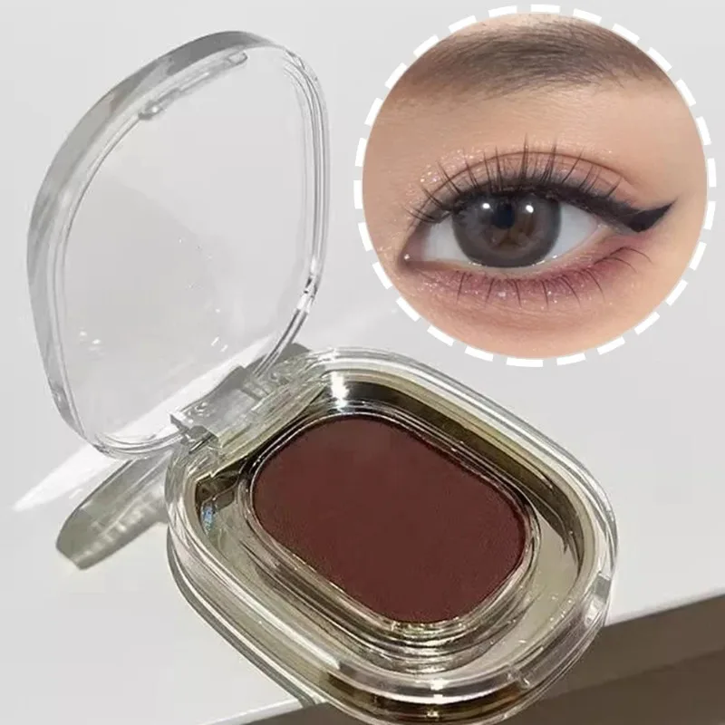 Red Brown Monochrome Eyeshadow Powder Palette Silky Matte Chocolate Red Lying Silkworm Eyeliner Waterproof Aegyo-sal Eye Makeup - Image 4