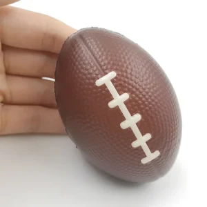 Relax with our Anti stress Fidget Rugby Ball for Office and Kids Brown Pressure Release Bouncy Squeeze Stress Relief Toy