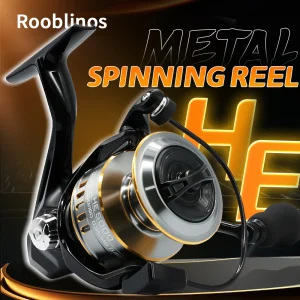 Rooblinos HE Spinning Reels Ultralight Metal 5.2:1 Gear Ratio 1000-7000 Saltwater Or Freshwater Big Max Drag Fishing Reels