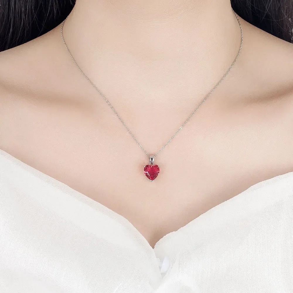 SAIYE 925 Sterling Silver Jewelry Sets For Women Heart Zircon Ring Earrings Necklace Wedding Bridal Elegant Christmas - Image 4