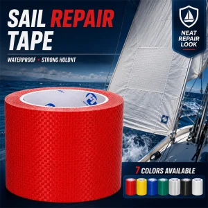 Sail Repair Tape Waterproof Marine Adhesive Patch for Boat Sail Canvas Tarp PVC Fabric Outdoor Emergency Fix