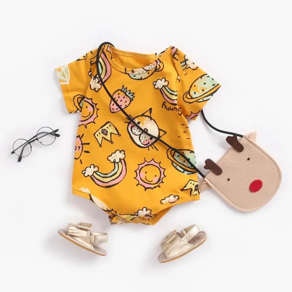 Sanlutoz Baby Girls Bodysuits Summer Cotton Toddler Clothing Onesies Cartoon Short Sleeve - Image 5