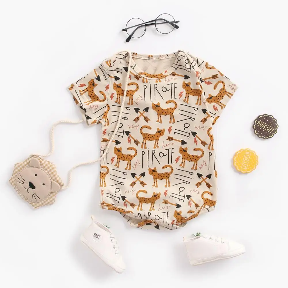 Sanlutoz Baby Girls Bodysuits Summer Cotton Toddler Clothing Onesies Cartoon Short Sleeve - Image 4