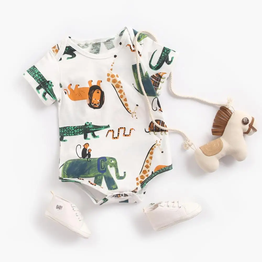 Sanlutoz Baby Girls Bodysuits Summer Cotton Toddler Clothing Onesies Cartoon Short Sleeve - Image 6