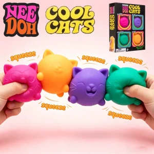 Schylling NEEDOH Cute Cat Squishy Toys Slow Rise Stress Relief Ball Sensory Fidget Toys for Adult Kids Anti-Anxiety Sensory Toys
