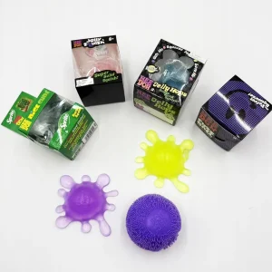 Schylling Nee Doh Jellyfish & Cube Squish Toy, Soft Jelly Squeeze Stress Relief Fidget Toy, Sensory NeeDoh for Kids & Adults@