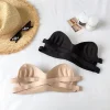 Sexy Backless Invisible Bra Push Up for Women Lingerie Seamless Brassiere Black Strapless Bandeau No Sewing Bra Strapless Bra