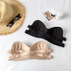 Sexy Backless Invisible Bra Push Up for Women Lingerie Seamless Brassiere Black Strapless Bandeau No Sewing Bra Strapless Bra