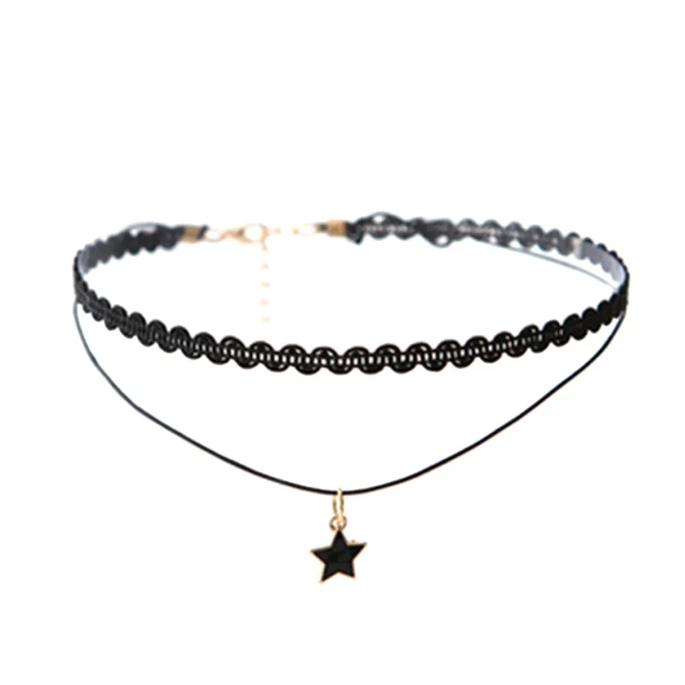Sexy Black Lace Choker Korean Gothic Clavicle Chain Necklace Elegant Punk Style Lace Collar Necklace Jewelry Accessories - Image 3