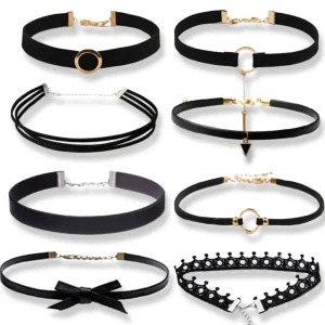 Sexy Black Lace Choker Korean Gothic Clavicle Chain Necklace Elegant Punk Style Lace Collar Necklace Jewelry Accessories
