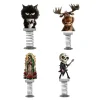 Shake Head Dancing Cats Car Interior Decors Reflective Acrylic Ornament Touch Activated Bounce for Auto Enthusiasts Gift