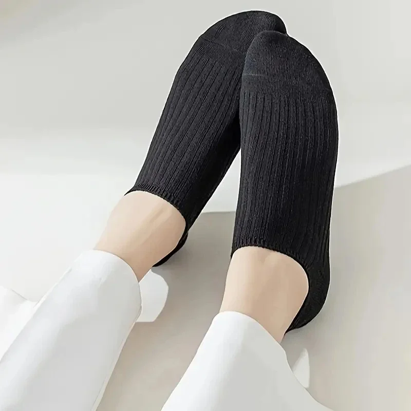Short Socks Women's Summer Solid Color Black and White Simple Casual Low Cut Breathable Socks Calcetines Mujer Носки Socks Women - Image 5