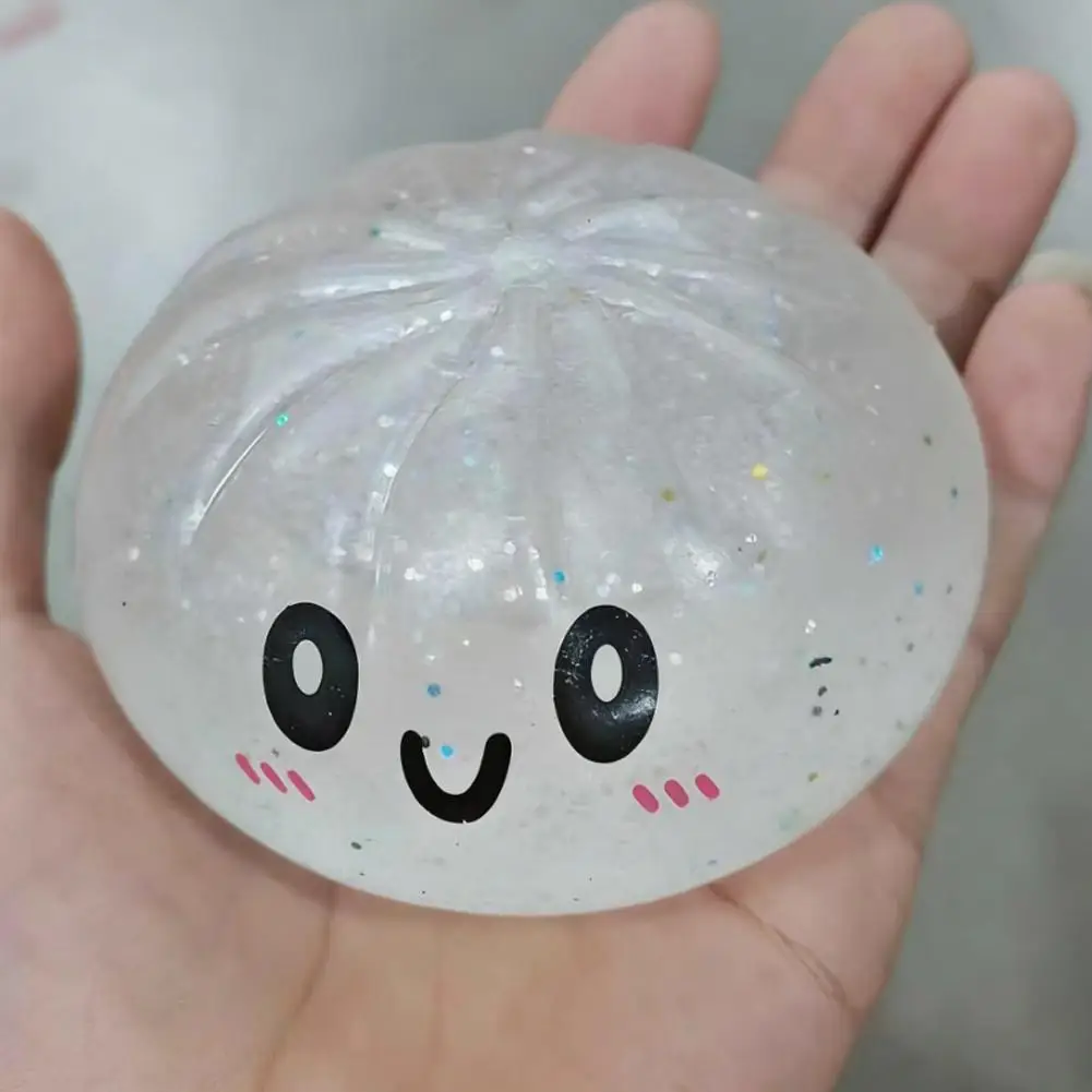 Simulation Baozi Dumpling Pressure Ball Soft Low Rebound Squishy Glitter Sensory Toy Anxiety Relief Birthday Gift Kids - Image 4