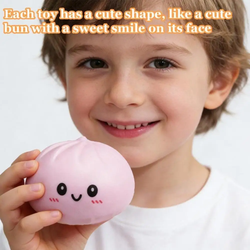 Simulation Baozi Dumpling Pressure Ball Soft Low Rebound Squishy Glitter Sensory Toy Anxiety Relief Birthday Gift Kids - Image 5